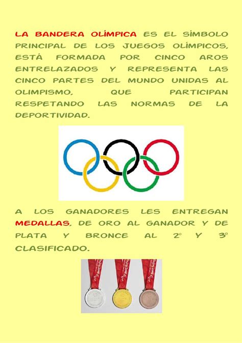 información sobre los juegos olímpicos